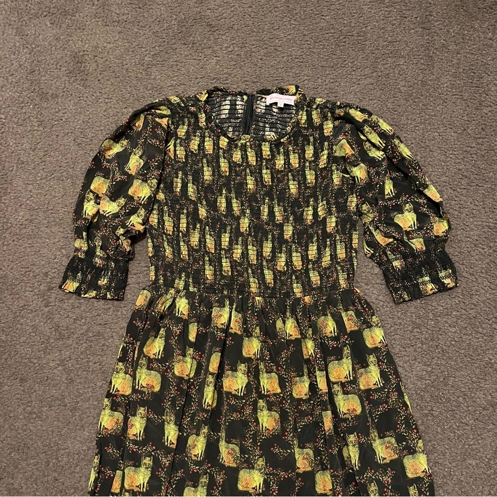 Muzungu Sisters Julia Midi Dress in Wild Cat Black - Picture 10 of 11